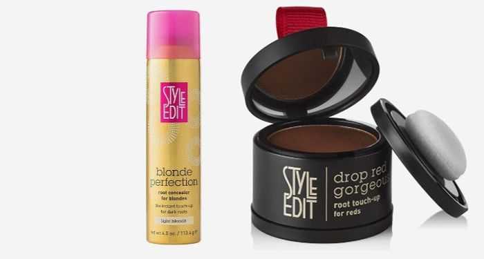 Style Edit root concealer for blondes and reds in spray and powder forms.